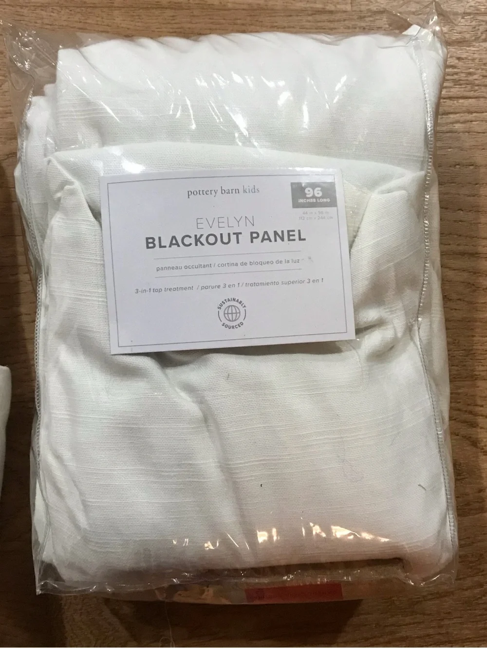 Pottery Barn Kids Evelyn Linen Cotton Blackout Curtain Ivory  44 X 96 Set Of 2